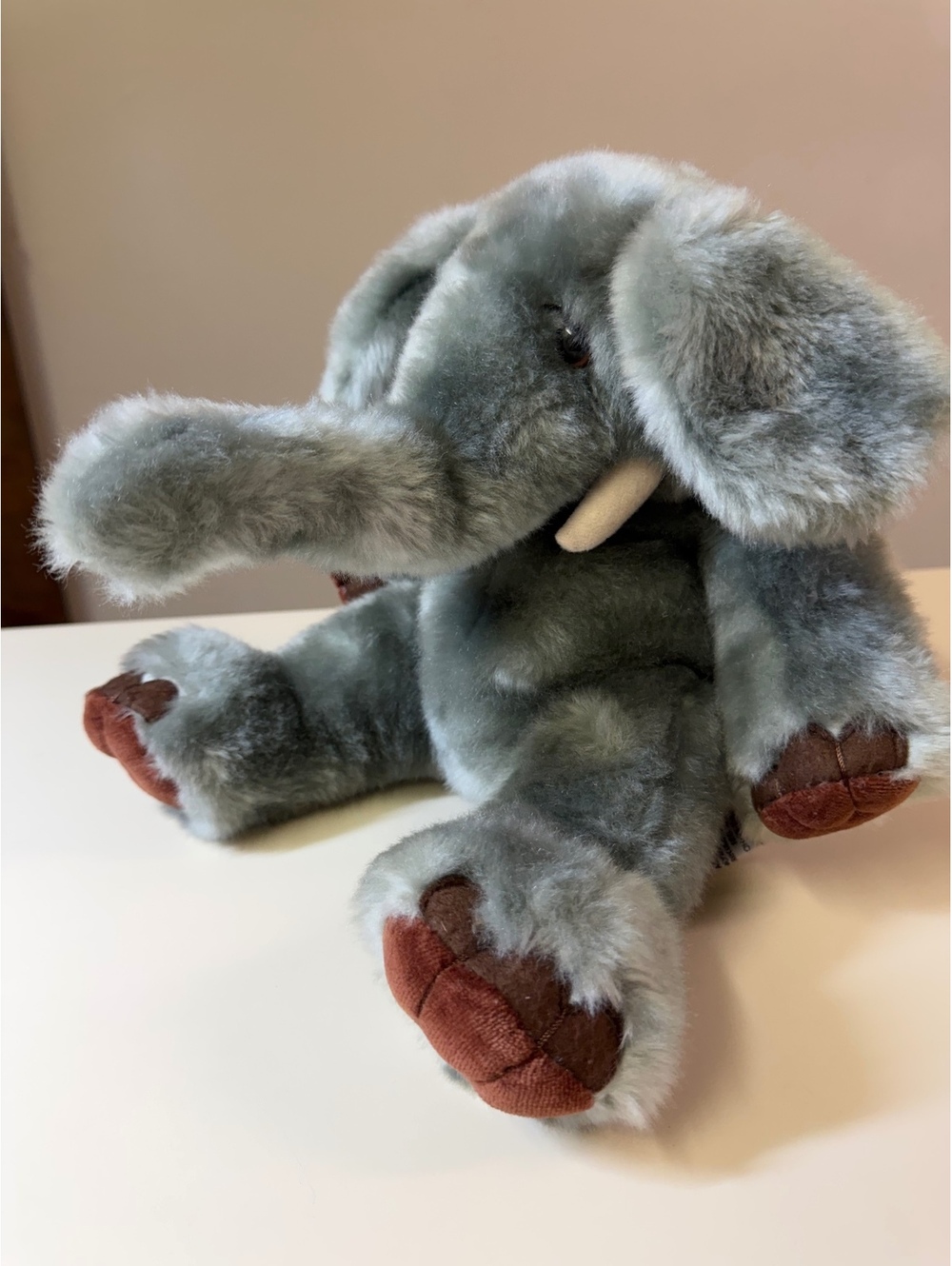 Bear Factory 2001 Gray Plush Elephant Stuffed Animal Toy